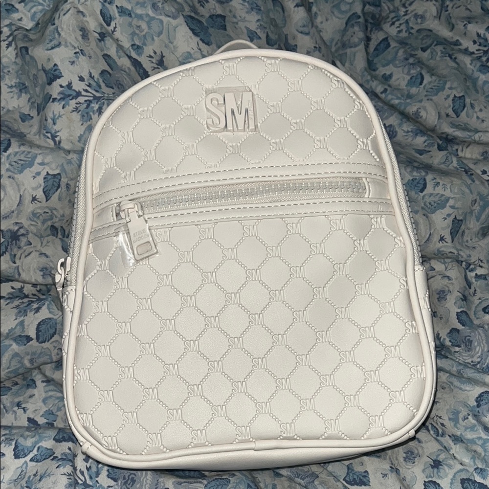 Steve Madden White Quilted Women's Backpack NWOT